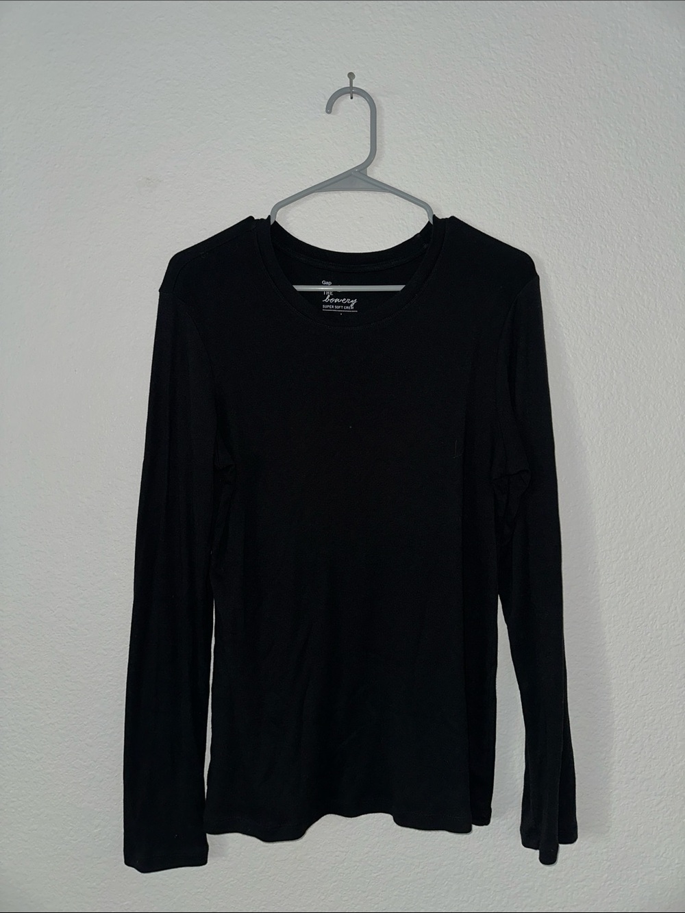 Gap Women’s The Bowery Super Soft Crew Long Sleeve Black Size Large